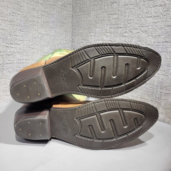 Masterson RBC824 Men's Size 14 EW US Brown Green Leather Pull on Western Boots - Picture 8 of 11